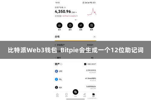 比特派Web3钱包  Bitpie会生成一个12位助记词